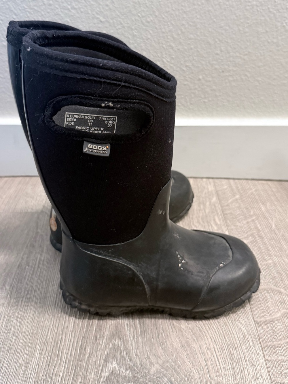 BOGS Kids Black Waterproof Winter Boots